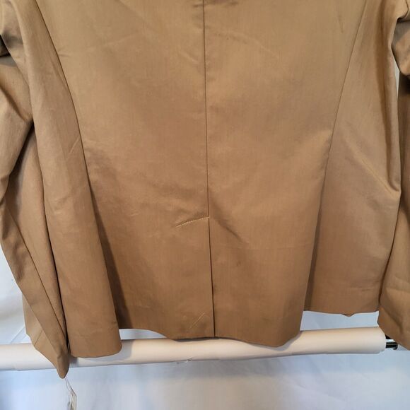 Womams 10 Sharagano Paris Blazer Shoulder Pads Tan Size 10 - Picture 7 of 7